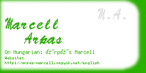 marcell arpas business card